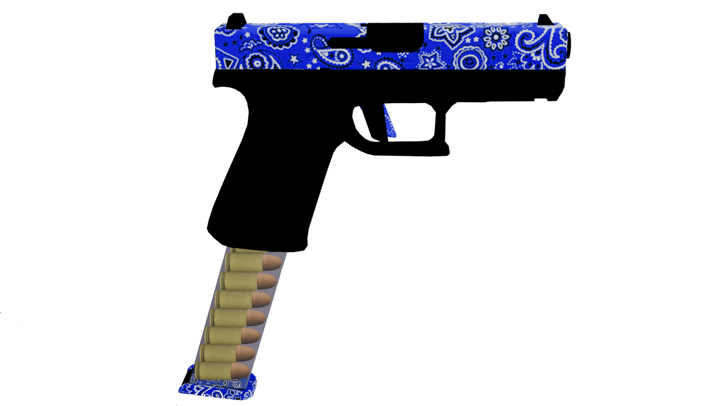 GW86 blue pistol fancy clip