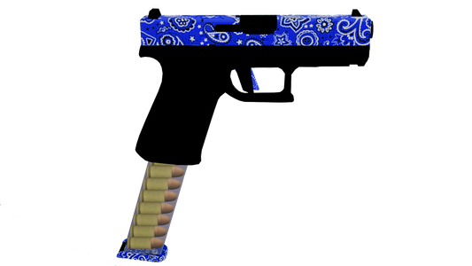 GW86 blue pistol fancy clip