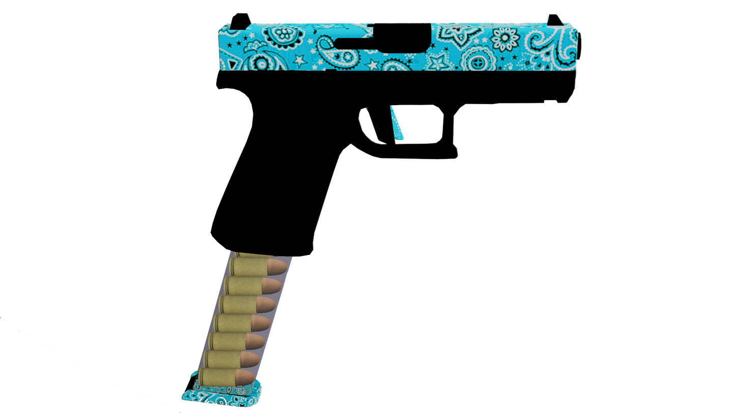 GW87 baby blue pistol fancy clip