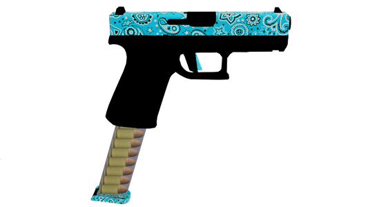 GW87 baby blue pistol fancy clip