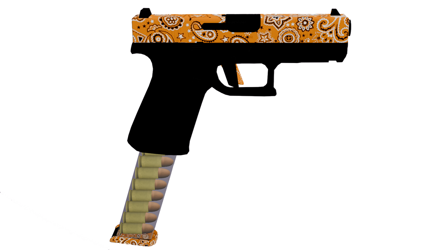 GW89 orange pistol fancy clip