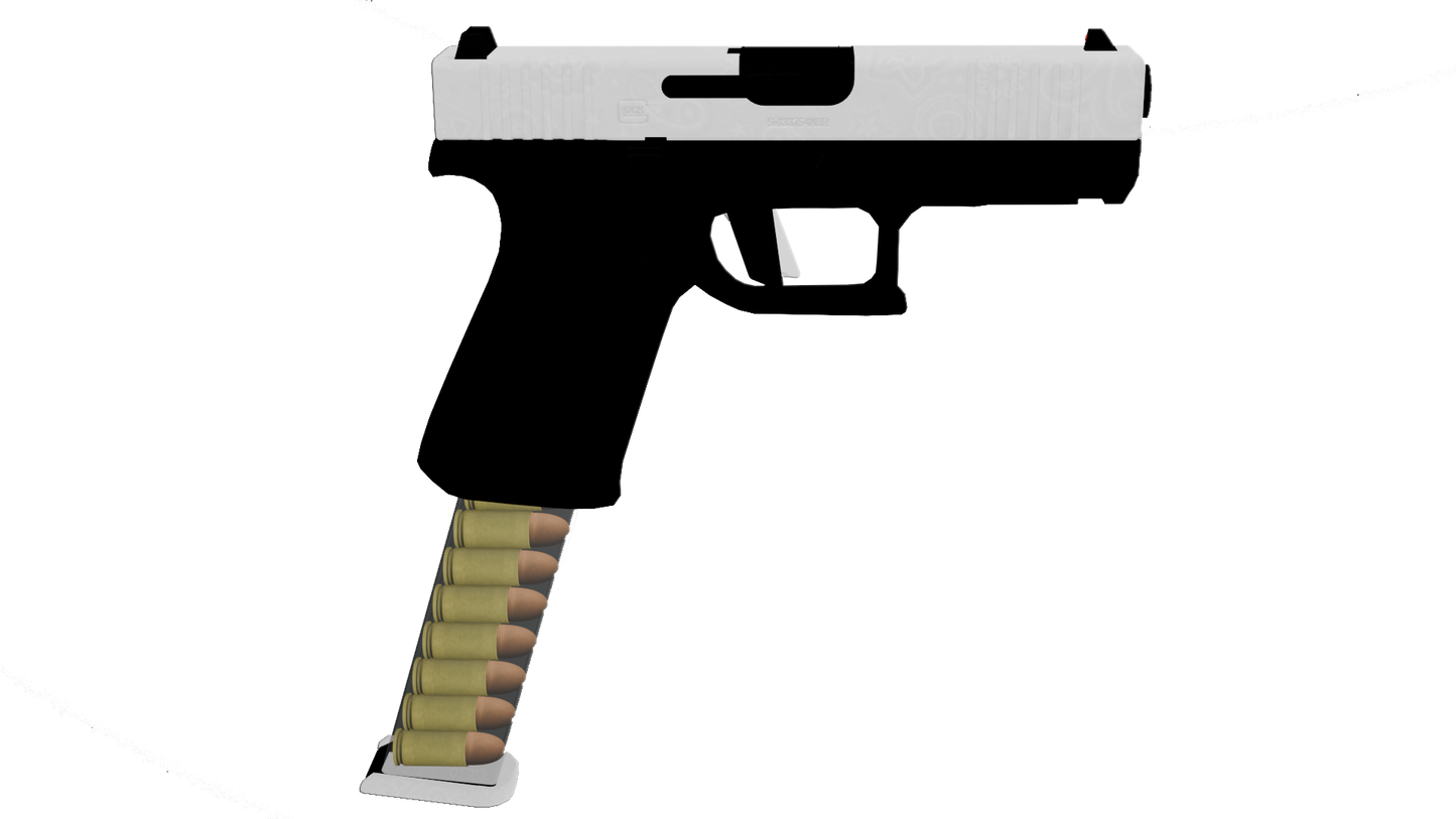 GW93 white pistol fancy clip