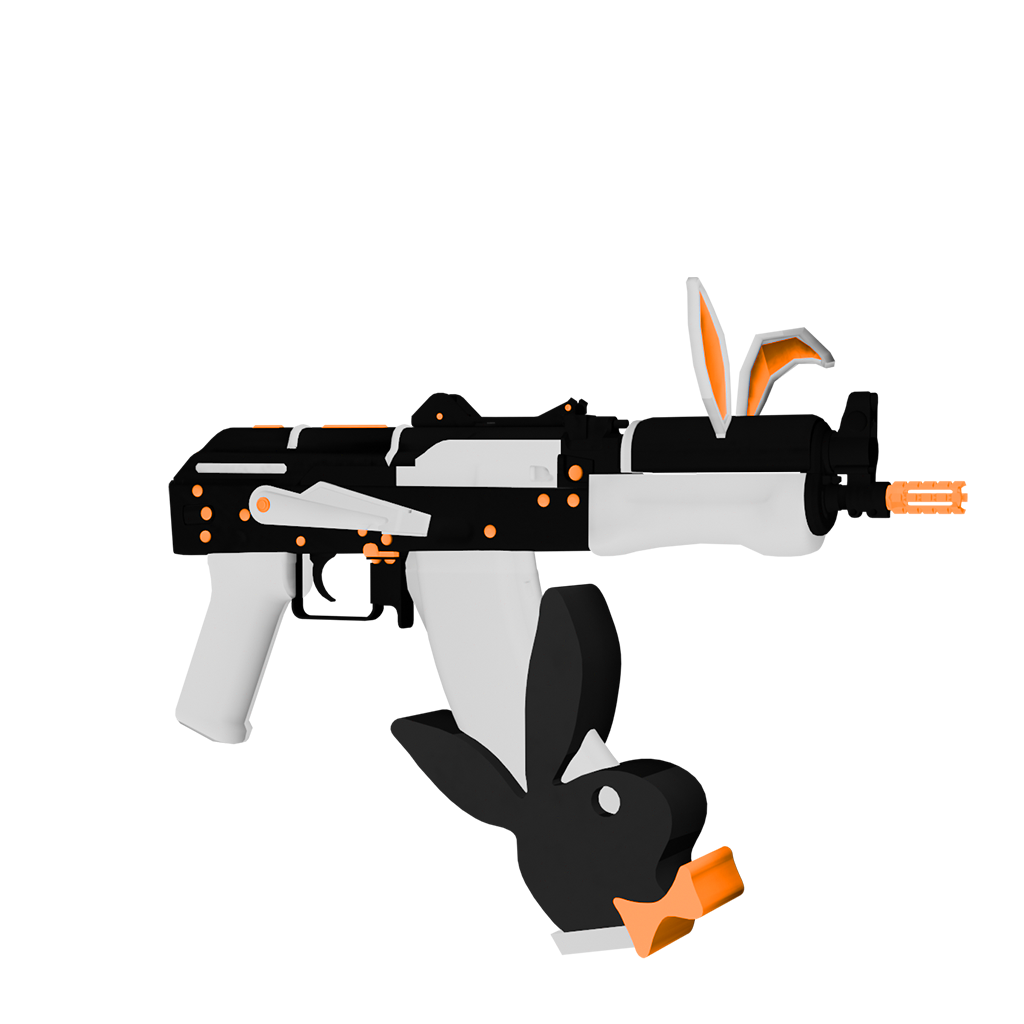 GW133 orange rifle bunny