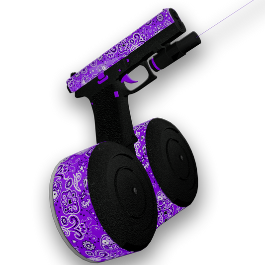 GW102 purple pistol drum flag